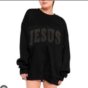The Bar Sweatshirt Size Large in Black RARE Jesus version
